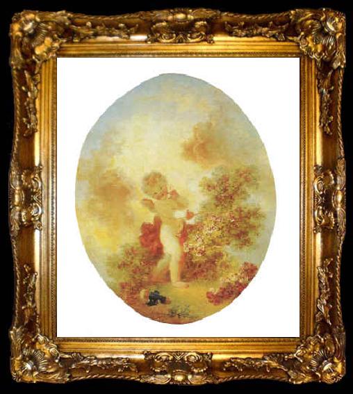 framed  Jean Honore Fragonard Love as Conqueror, ta009-2